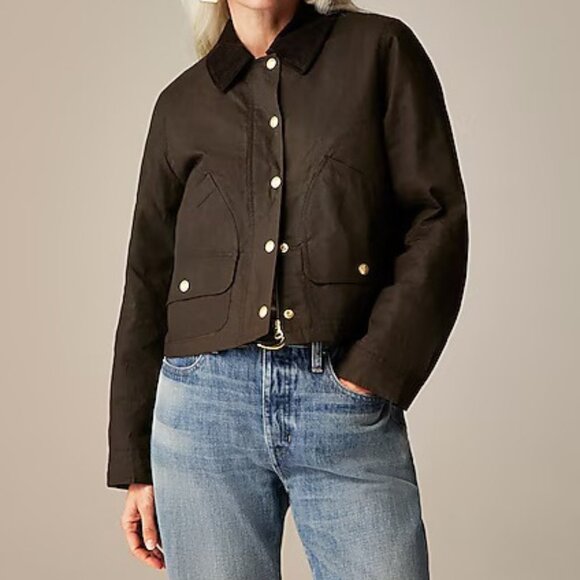 J. Crew Jackets & Blazers - NWT J Crew Short Barn Jacket in English Ripstop Cotton Size M